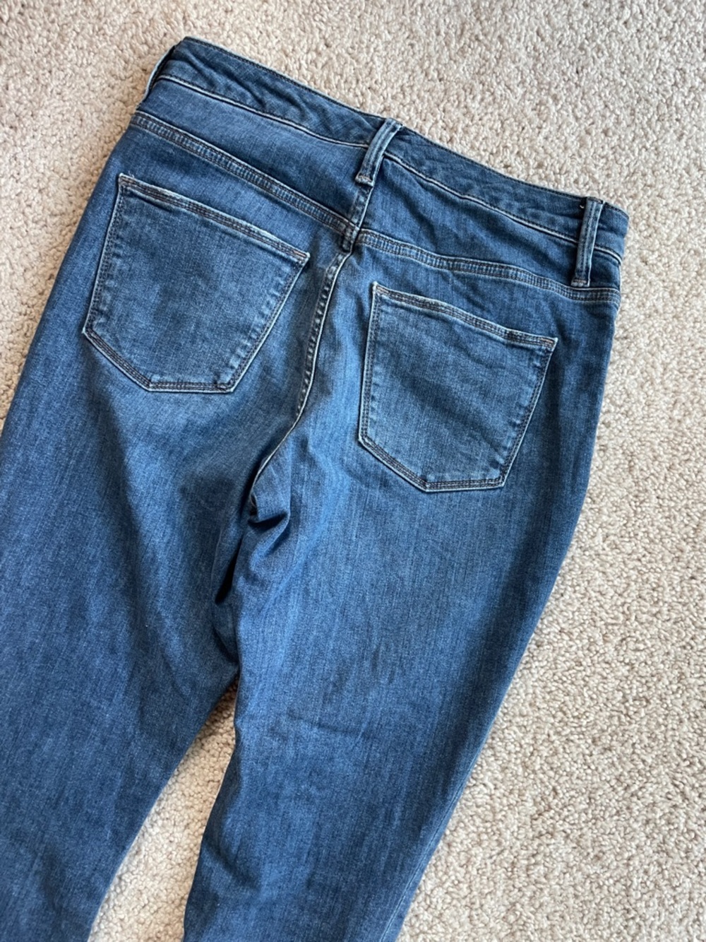 Universal Thread Dark Blue Denim Button-Fly High Rise Skinny Jeans Size 4 / 27 R - Picture 4 of 14